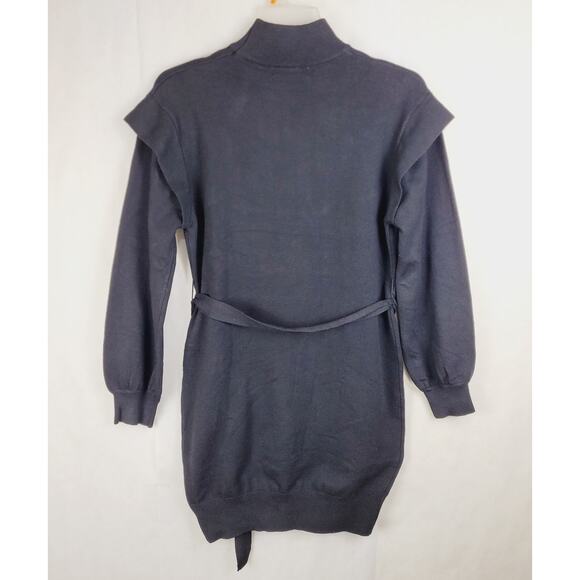 Grace Karin black sweater dress Size small ribbed knit high neck Quiet Luxury - Picture 3 of 10